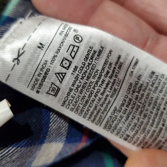 Gap X Pendleton Blue Plaid Shirt Dress - Picture 7 of 8